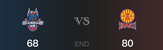 山西vs山东比分：贾明儒21分刘毅23分 山东68-80败给山西